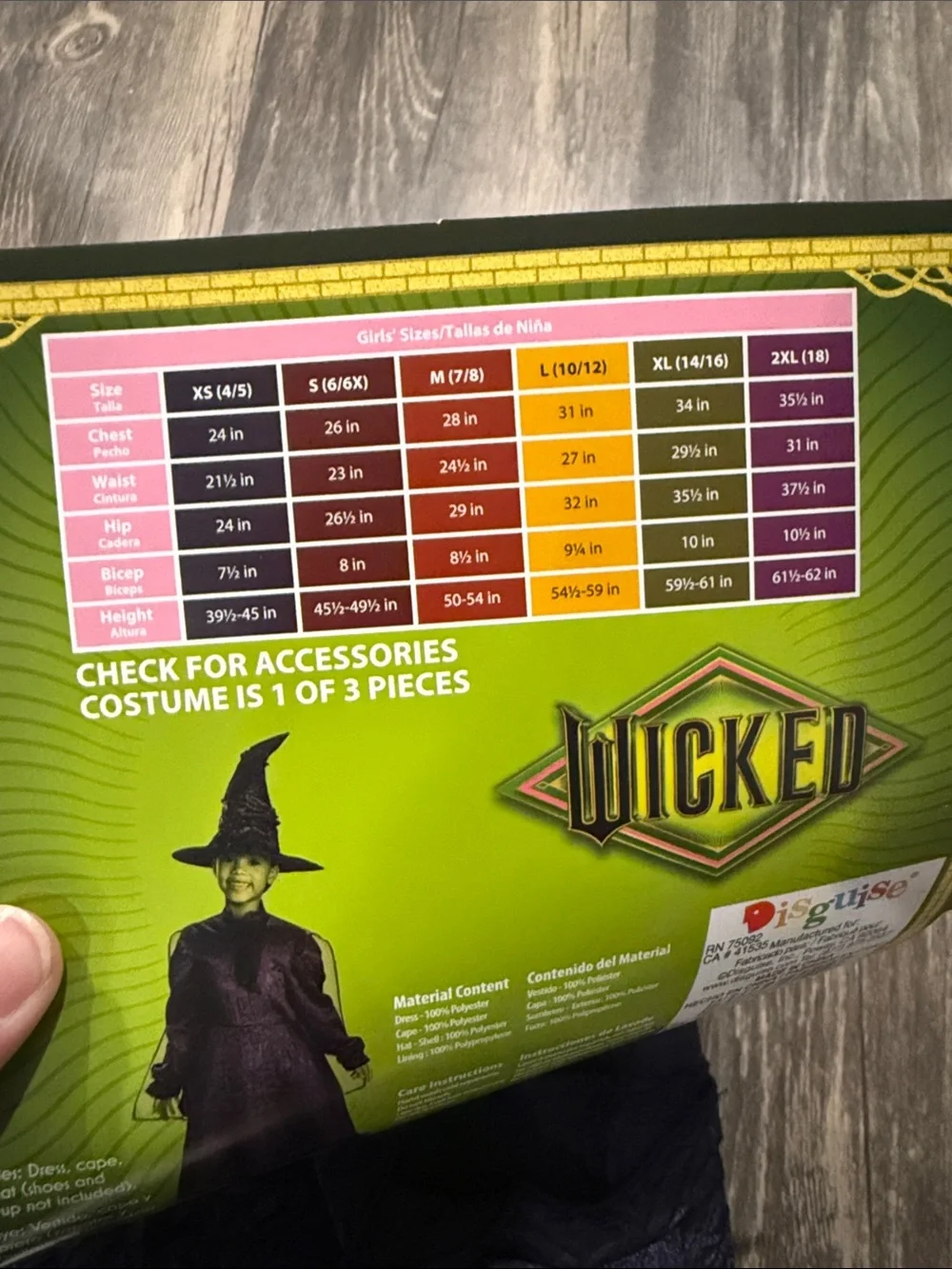 Wicked Elphaba Deluxe Child Costume Halloween Costume